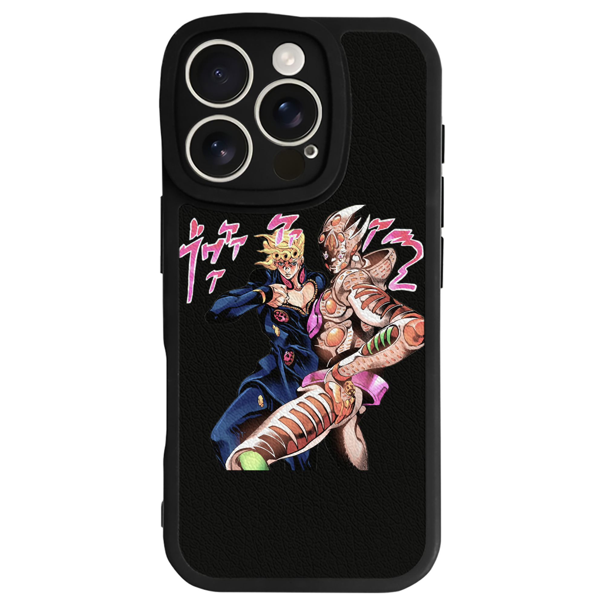 （画像用） ジョジョの奇妙な冒険 ジョルノ?ジョバァーナ JoJo's Bizarre Adventure Giorno Giovanna 【iPhone 16シリーズ対応】シリコンスマホケース（レザー調） 材質：シリコン